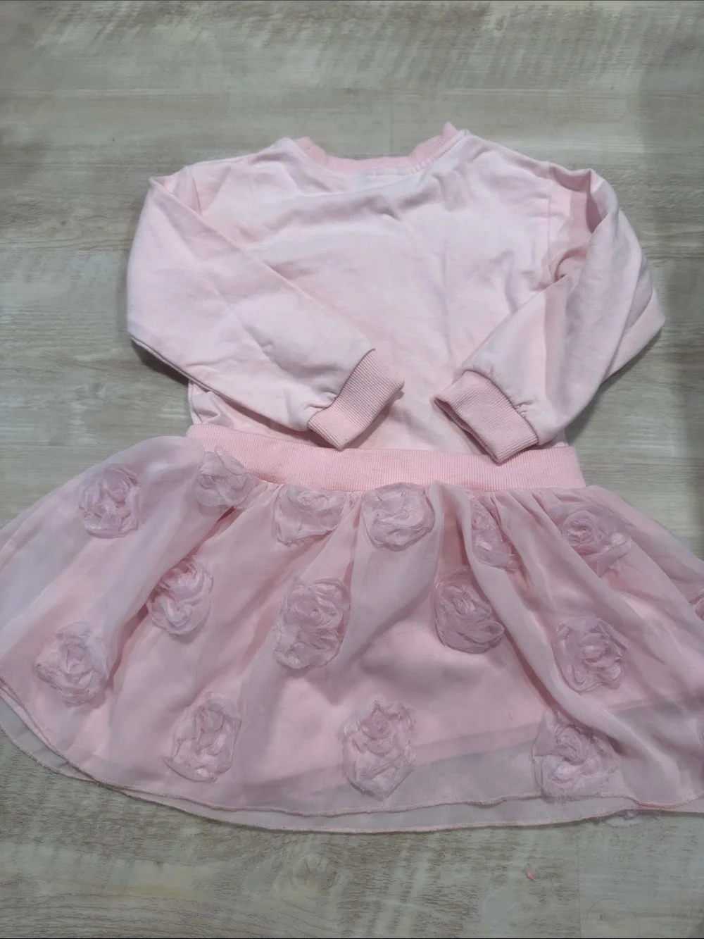 Rare Editions Pink Ruffle Heart Tulle Dress